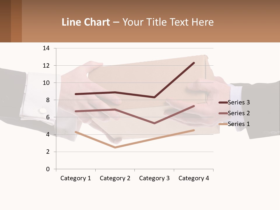 Two Hands Holding A Box With A Brown Background PowerPoint Template