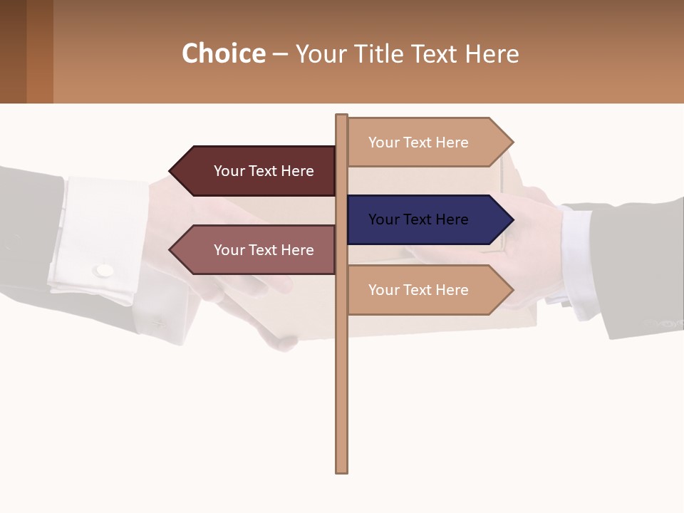 Two Hands Holding A Box With A Brown Background PowerPoint Template