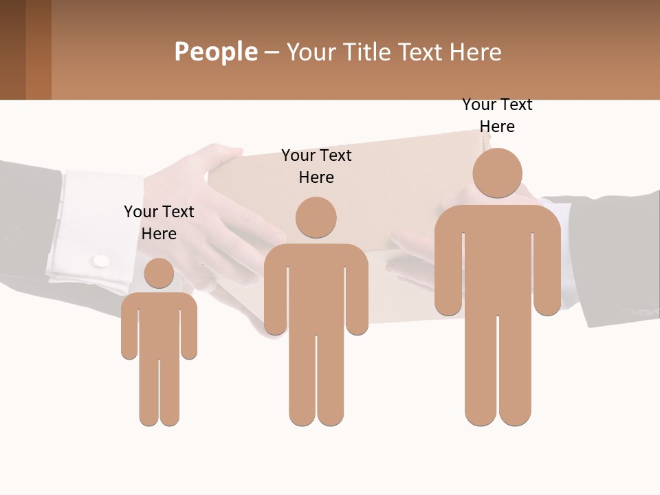 Two Hands Holding A Box With A Brown Background PowerPoint Template