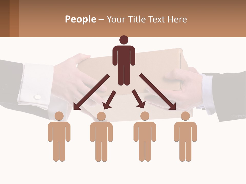 Two Hands Holding A Box With A Brown Background PowerPoint Template