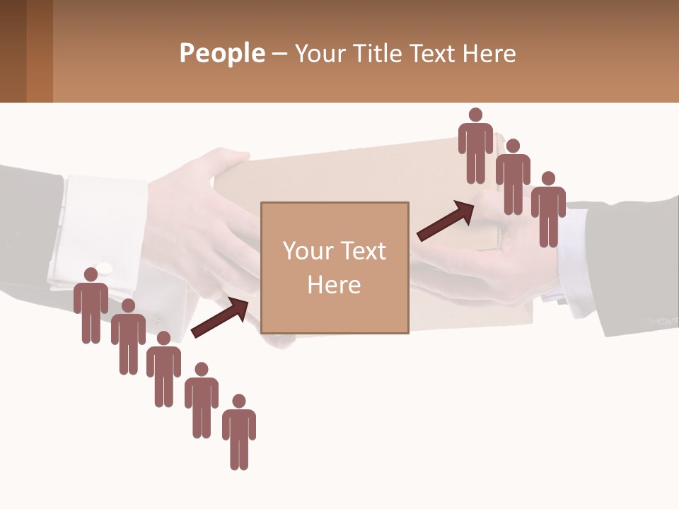 Two Hands Holding A Box With A Brown Background PowerPoint Template
