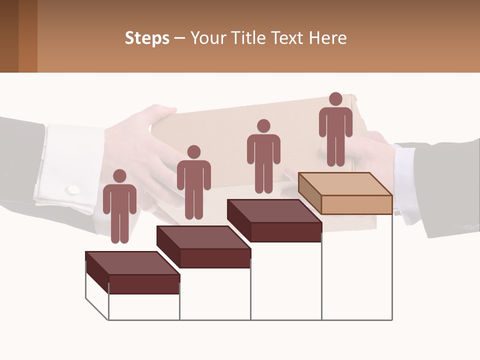 Two Hands Holding A Box With A Brown Background PowerPoint Template