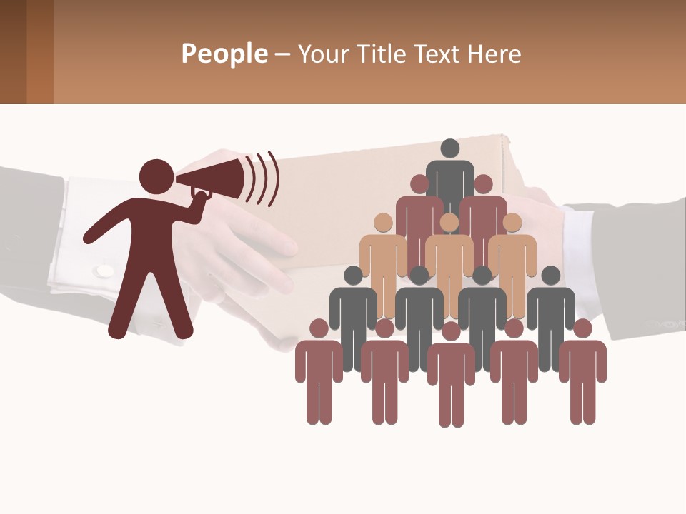 Two Hands Holding A Box With A Brown Background PowerPoint Template