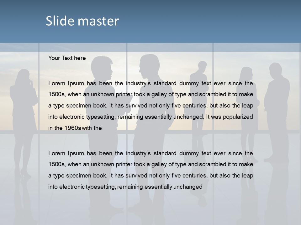 A Group Of People Standing In Front Of A Wall PowerPoint Template