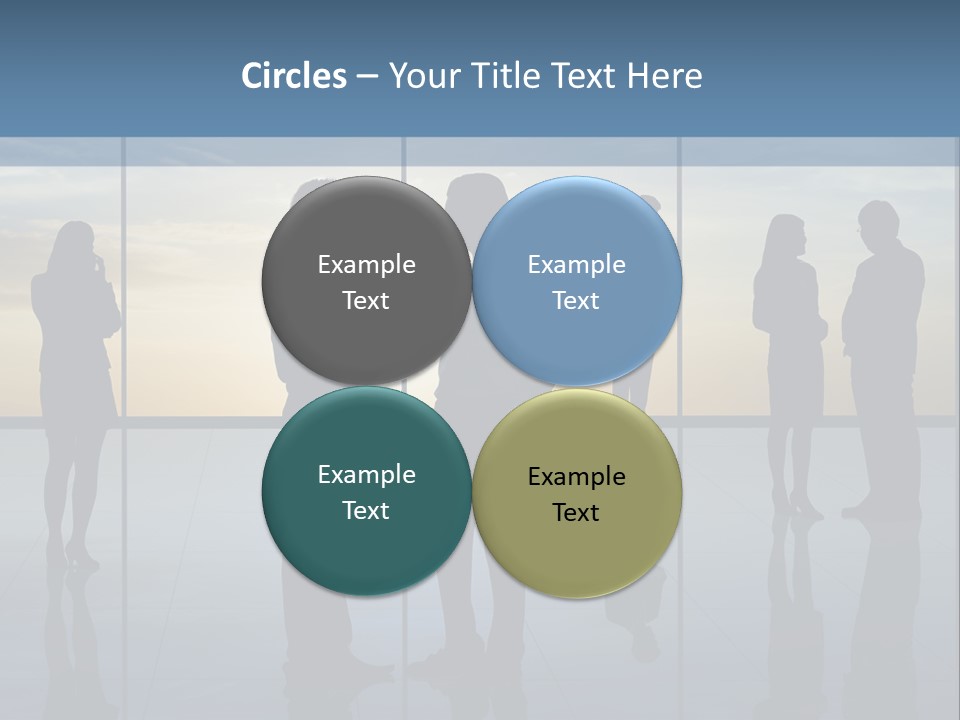 A Group Of People Standing In Front Of A Wall PowerPoint Template