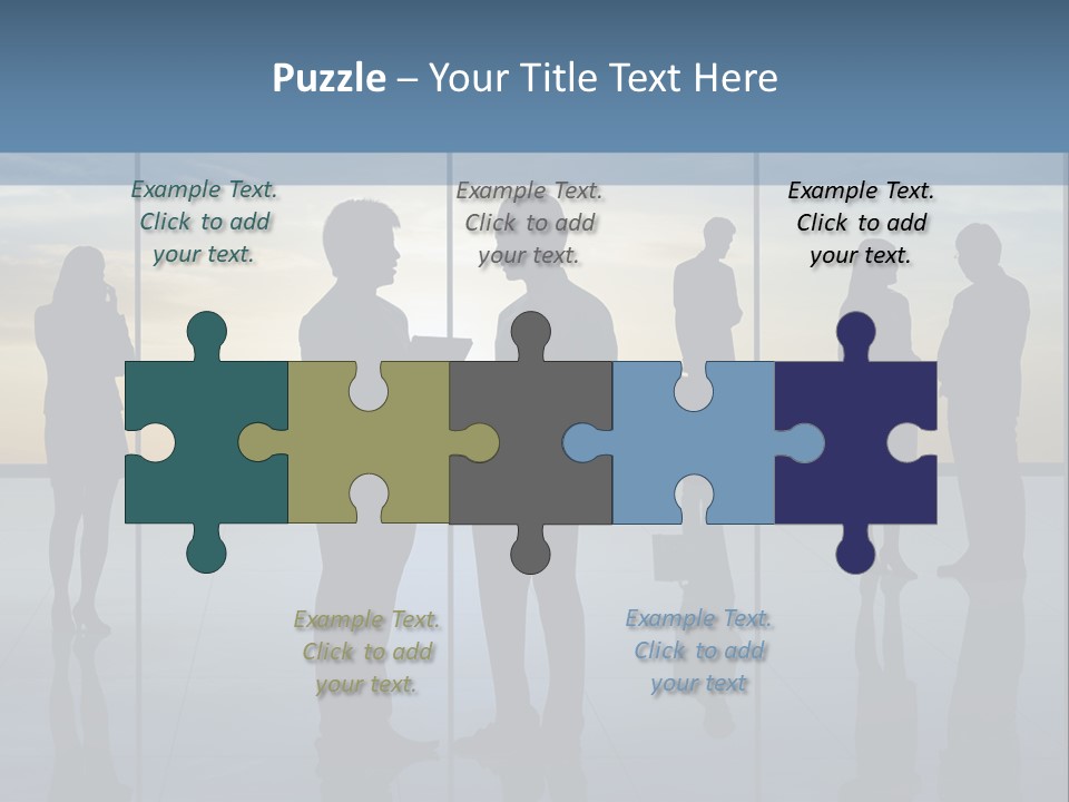A Group Of People Standing In Front Of A Wall PowerPoint Template