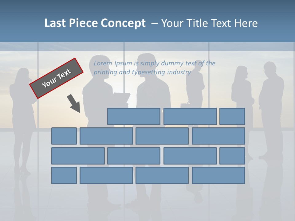 A Group Of People Standing In Front Of A Wall PowerPoint Template