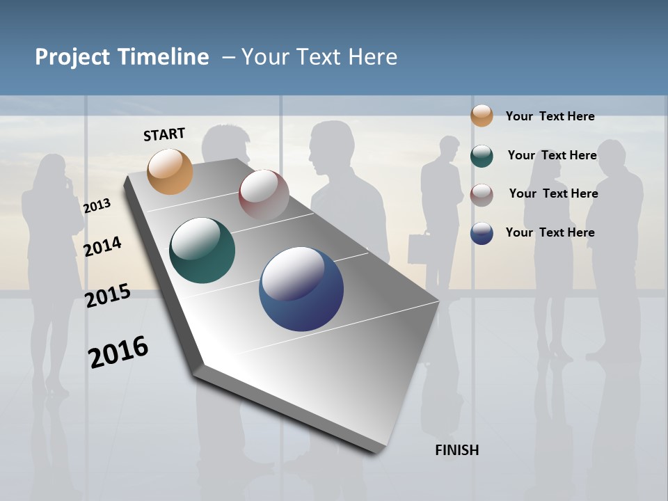 A Group Of People Standing In Front Of A Wall PowerPoint Template