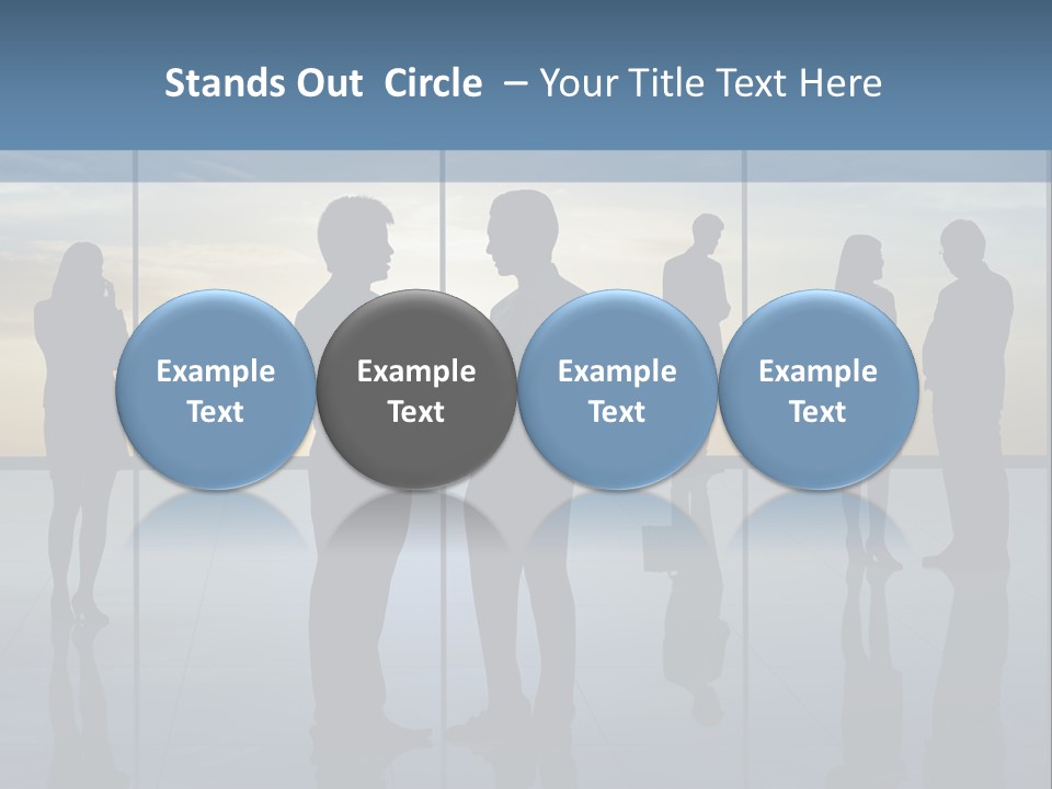 A Group Of People Standing In Front Of A Wall PowerPoint Template
