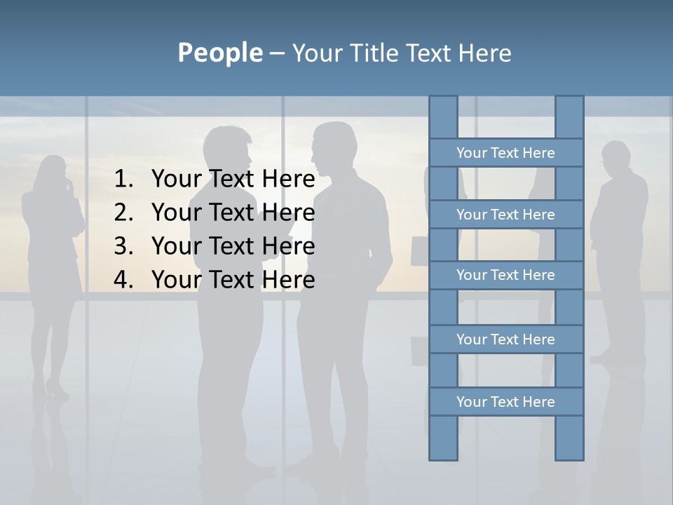 A Group Of People Standing In Front Of A Wall PowerPoint Template