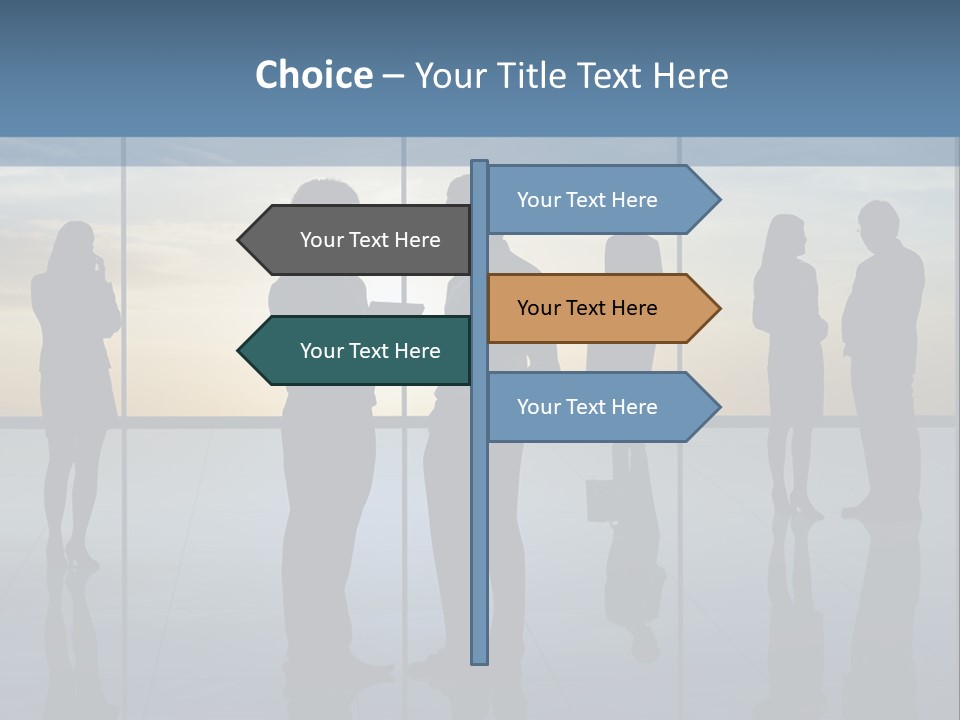 A Group Of People Standing In Front Of A Wall PowerPoint Template