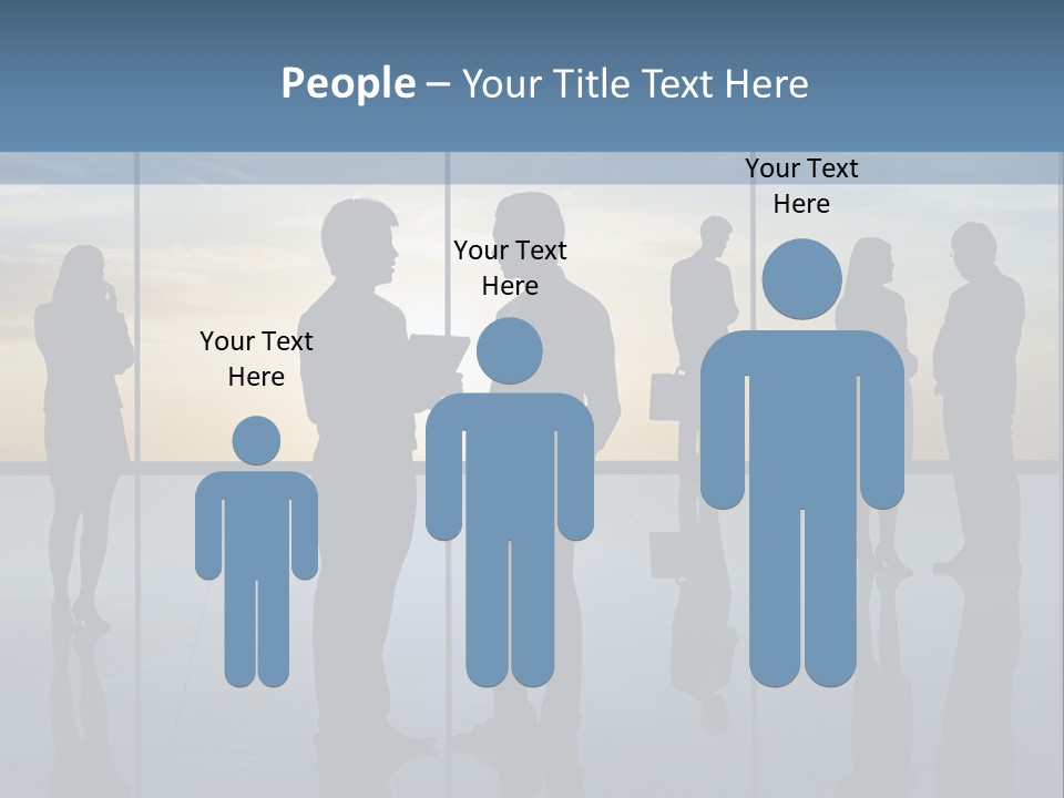 A Group Of People Standing In Front Of A Wall PowerPoint Template