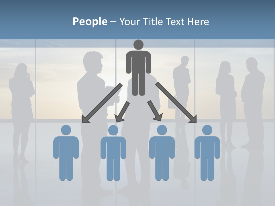 A Group Of People Standing In Front Of A Wall PowerPoint Template