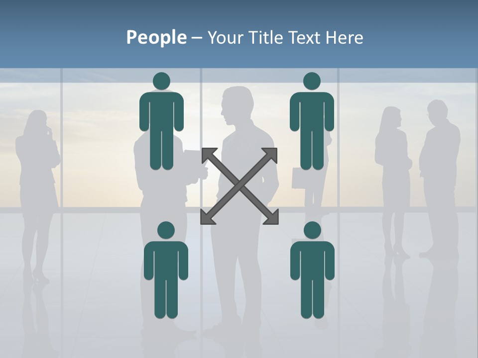A Group Of People Standing In Front Of A Wall PowerPoint Template