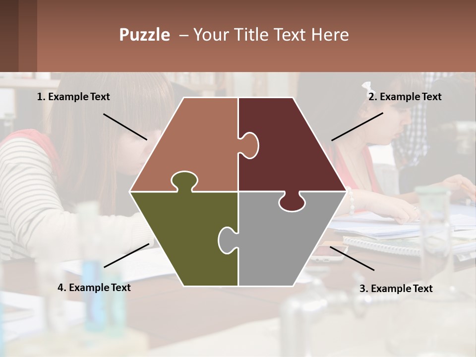 A Group Of People Sitting At A Table Writing PowerPoint Template