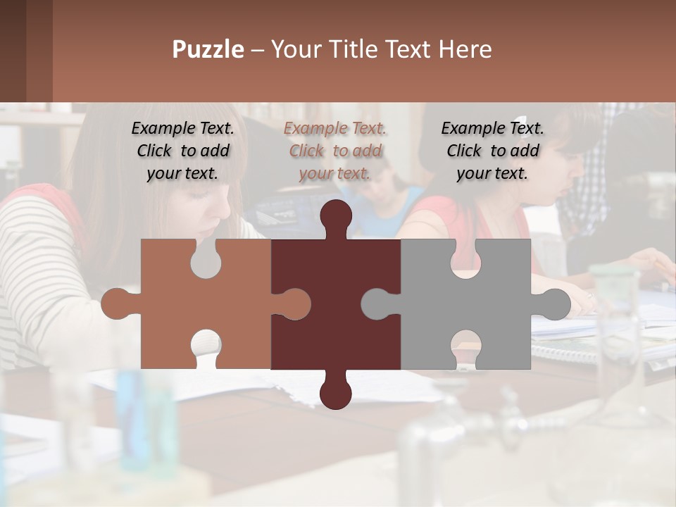 A Group Of People Sitting At A Table Writing PowerPoint Template
