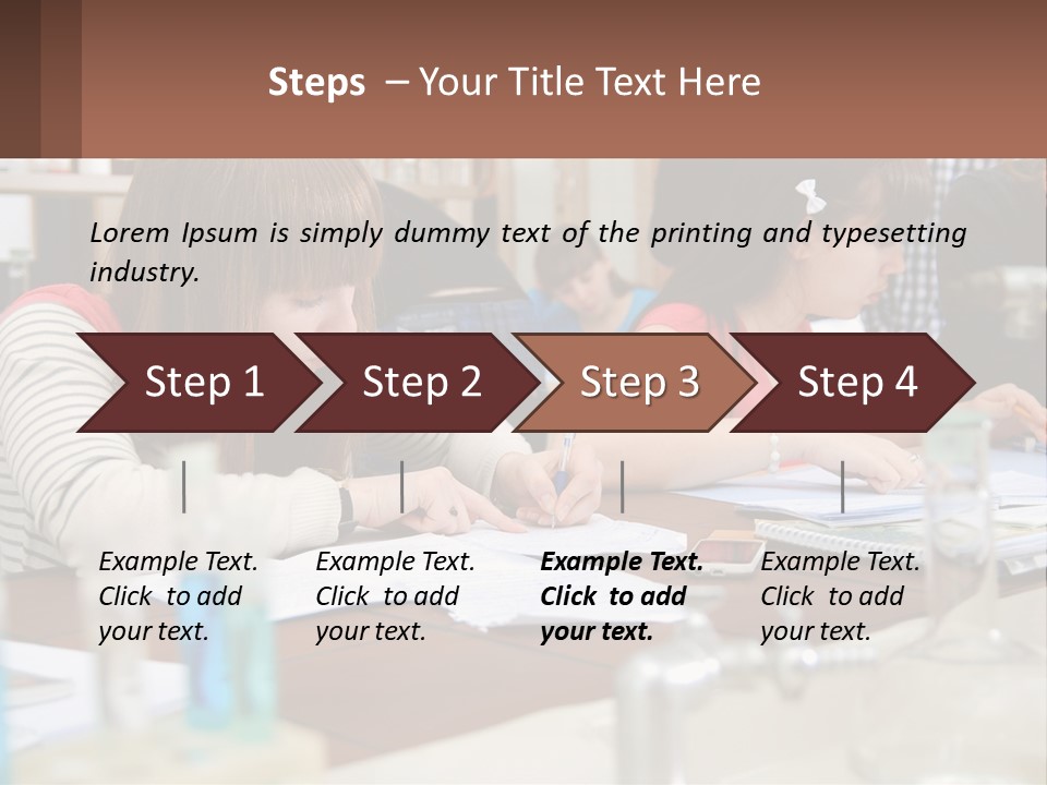 A Group Of People Sitting At A Table Writing PowerPoint Template