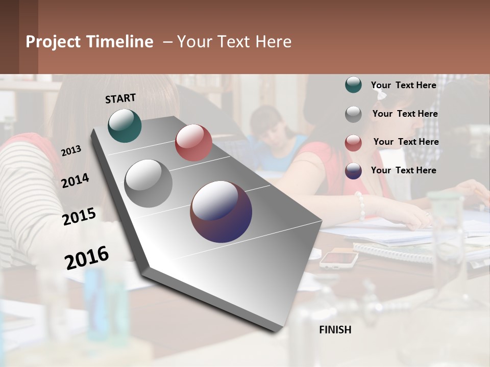 A Group Of People Sitting At A Table Writing PowerPoint Template