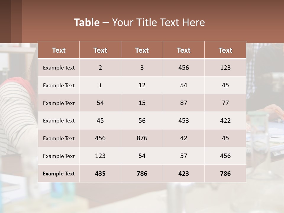 A Group Of People Sitting At A Table Writing PowerPoint Template
