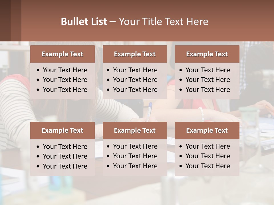 A Group Of People Sitting At A Table Writing PowerPoint Template