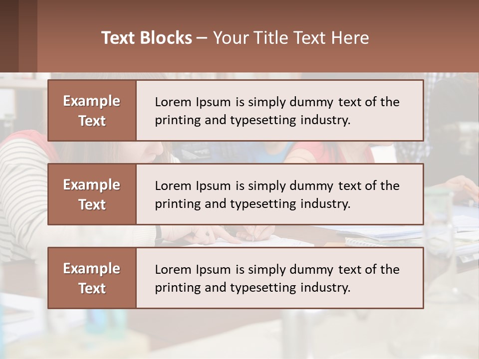A Group Of People Sitting At A Table Writing PowerPoint Template