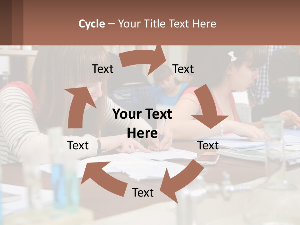 A Group Of People Sitting At A Table Writing PowerPoint Template