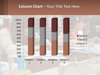 A Group Of People Sitting At A Table Writing PowerPoint Template