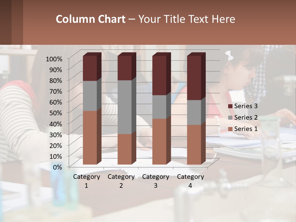 A Group Of People Sitting At A Table Writing PowerPoint Template