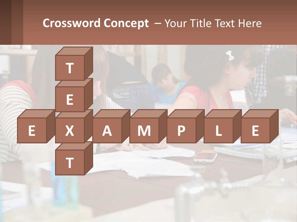 A Group Of People Sitting At A Table Writing PowerPoint Template