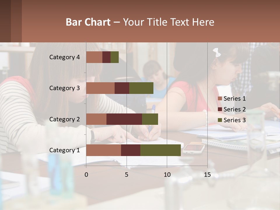 A Group Of People Sitting At A Table Writing PowerPoint Template