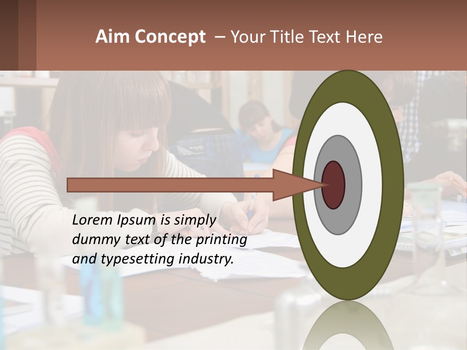 A Group Of People Sitting At A Table Writing PowerPoint Template