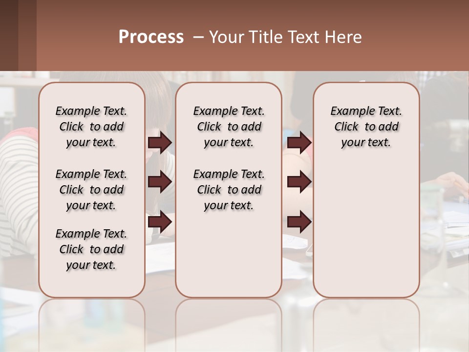 A Group Of People Sitting At A Table Writing PowerPoint Template