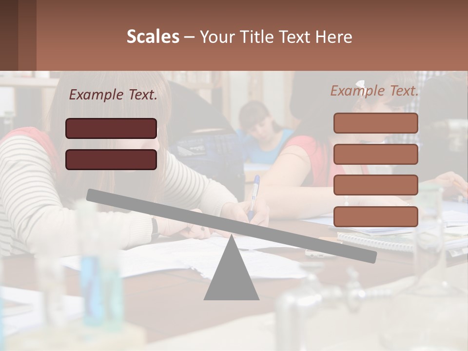 A Group Of People Sitting At A Table Writing PowerPoint Template