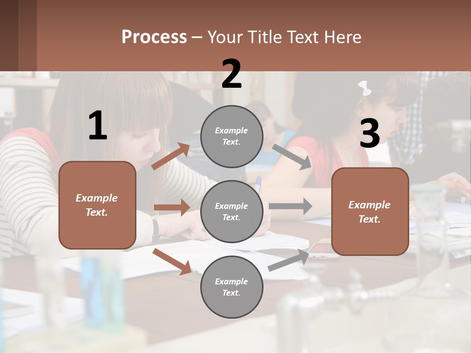 A Group Of People Sitting At A Table Writing PowerPoint Template