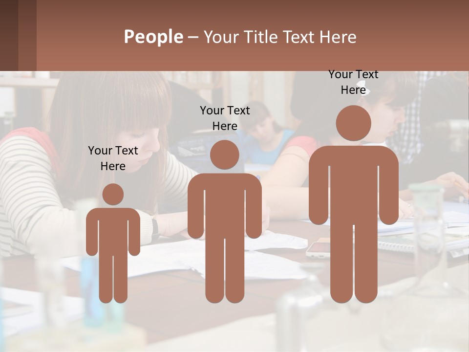 A Group Of People Sitting At A Table Writing PowerPoint Template
