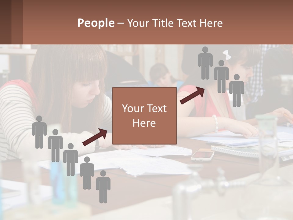 A Group Of People Sitting At A Table Writing PowerPoint Template