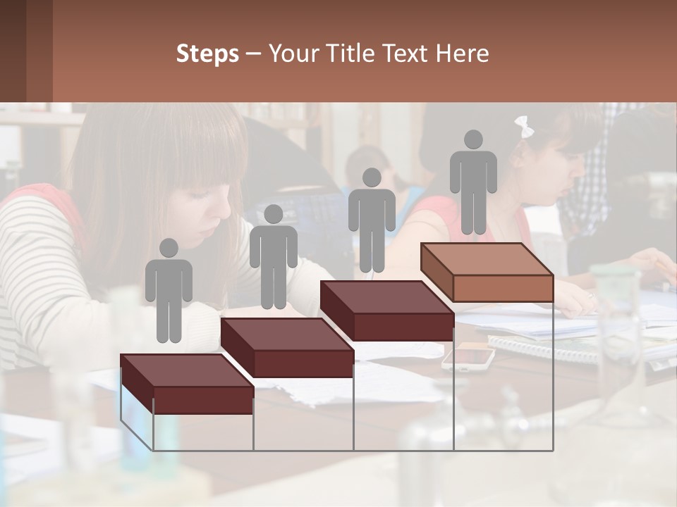 A Group Of People Sitting At A Table Writing PowerPoint Template