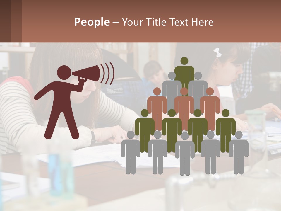 A Group Of People Sitting At A Table Writing PowerPoint Template