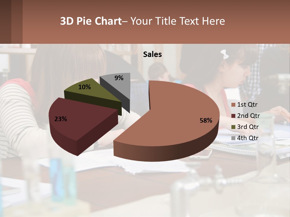 A Group Of People Sitting At A Table Writing PowerPoint Template