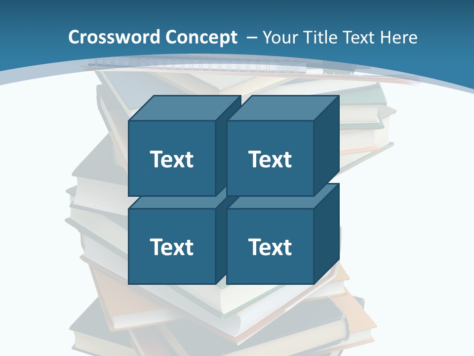 A Stack Of Books With A Graduation Cap On Top Of It PowerPoint Template