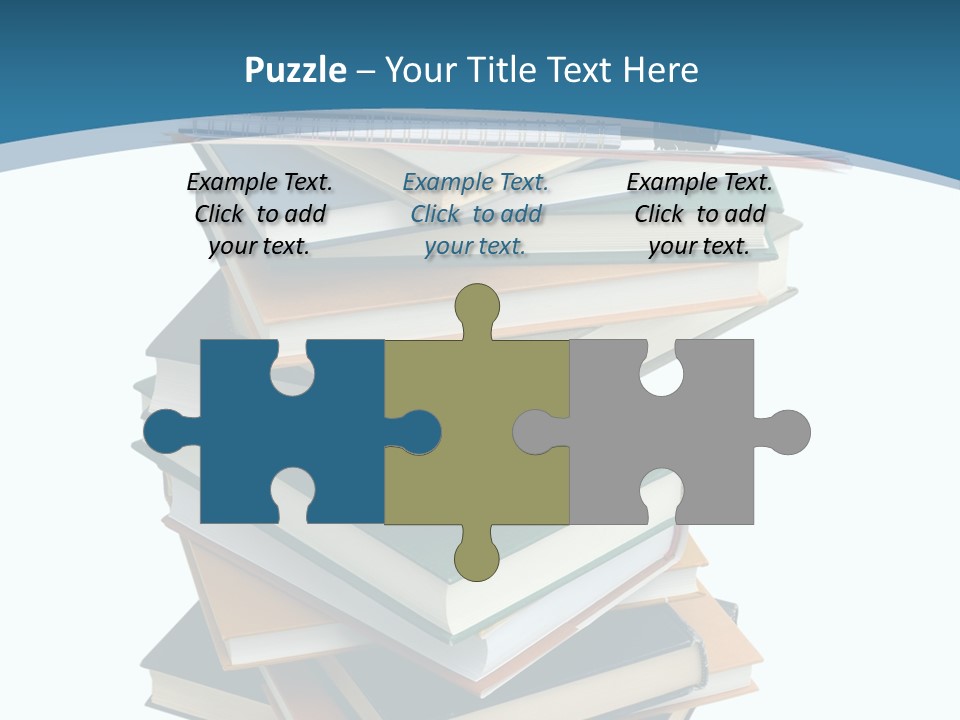 A Stack Of Books With A Graduation Cap On Top Of It PowerPoint Template
