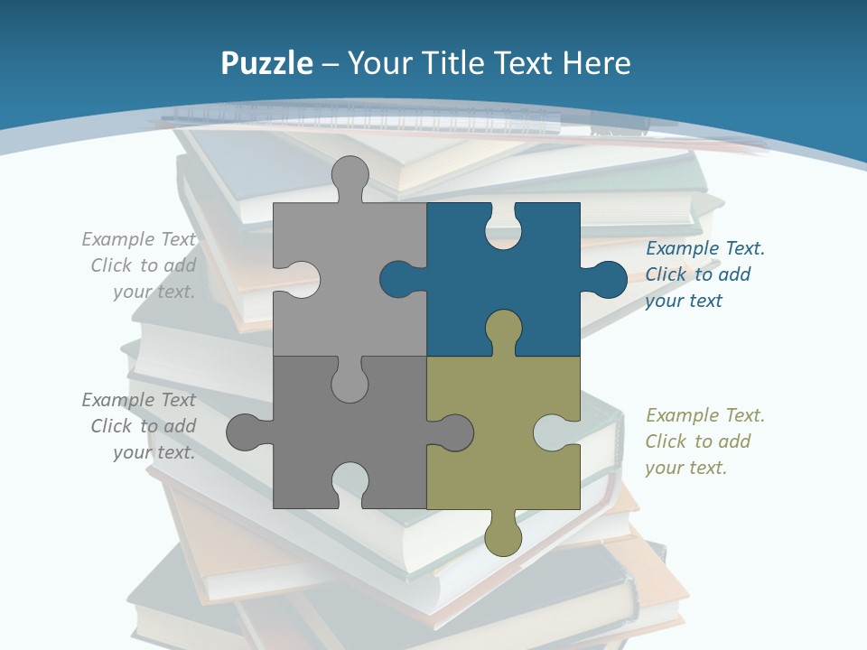 A Stack Of Books With A Graduation Cap On Top Of It PowerPoint Template