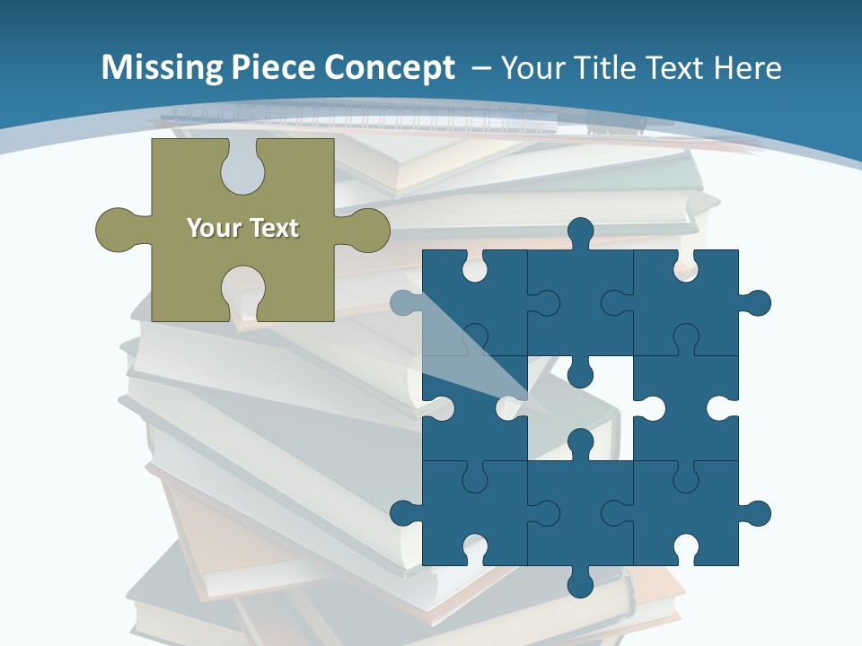 A Stack Of Books With A Graduation Cap On Top Of It PowerPoint Template