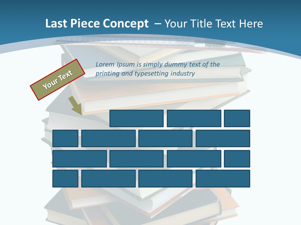 A Stack Of Books With A Graduation Cap On Top Of It PowerPoint Template
