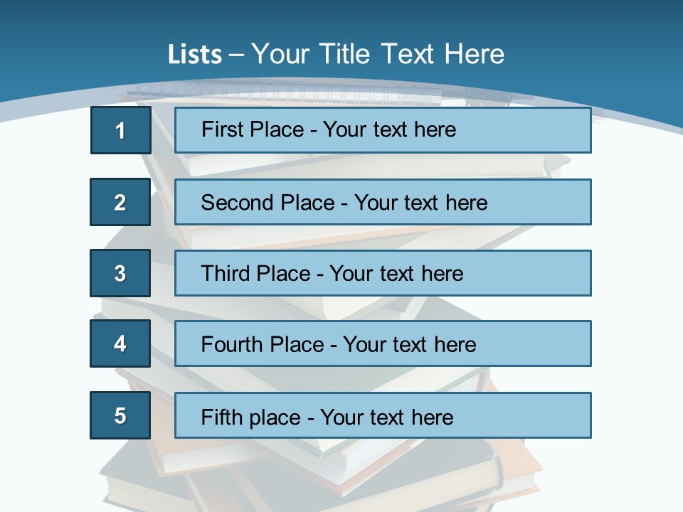 A Stack Of Books With A Graduation Cap On Top Of It PowerPoint Template