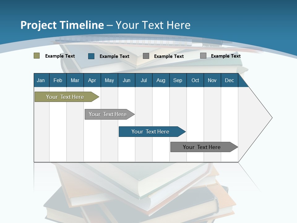 A Stack Of Books With A Graduation Cap On Top Of It PowerPoint Template