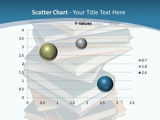 A Stack Of Books With A Graduation Cap On Top Of It PowerPoint Template