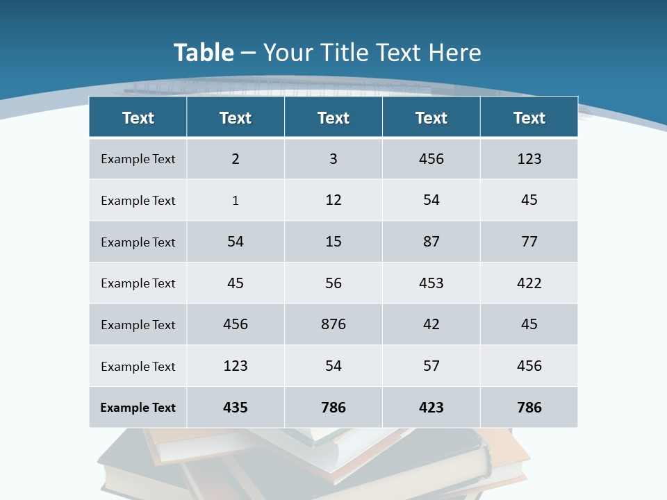 A Stack Of Books With A Graduation Cap On Top Of It PowerPoint Template