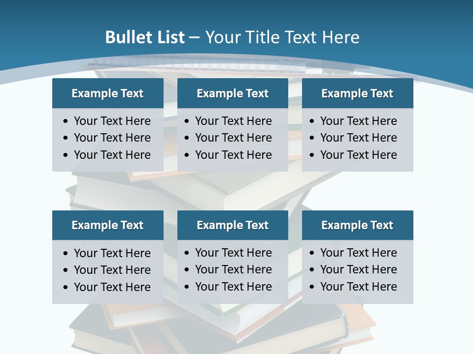 A Stack Of Books With A Graduation Cap On Top Of It PowerPoint Template