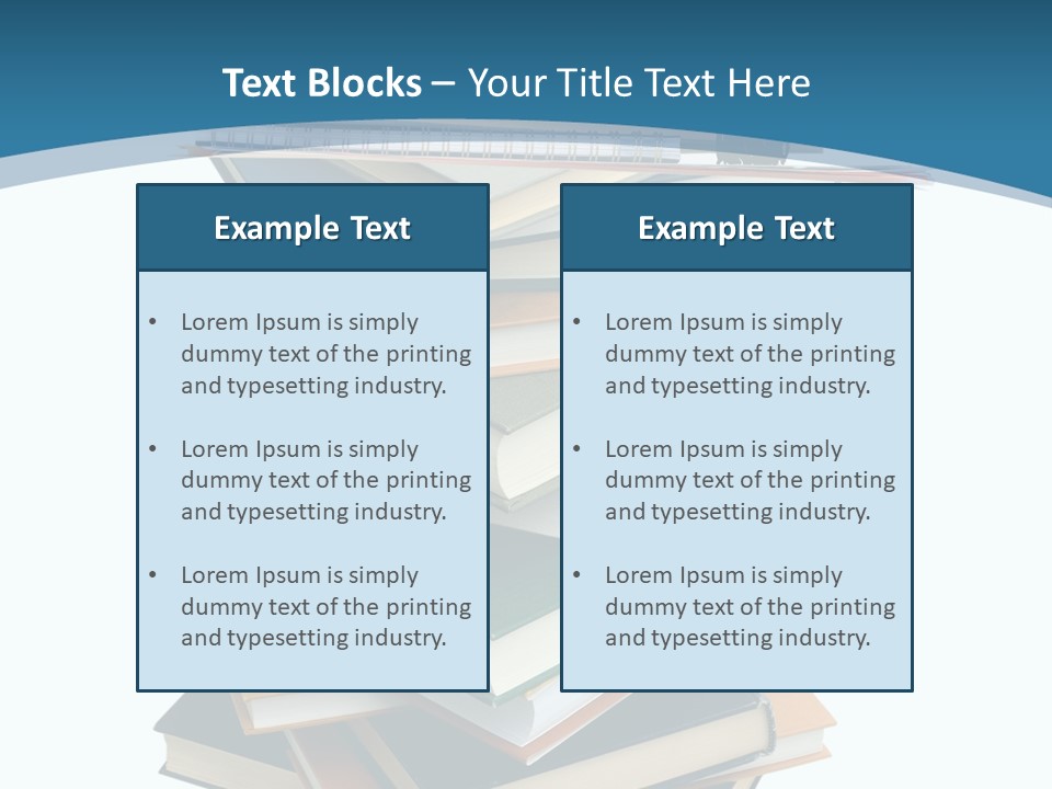 A Stack Of Books With A Graduation Cap On Top Of It PowerPoint Template